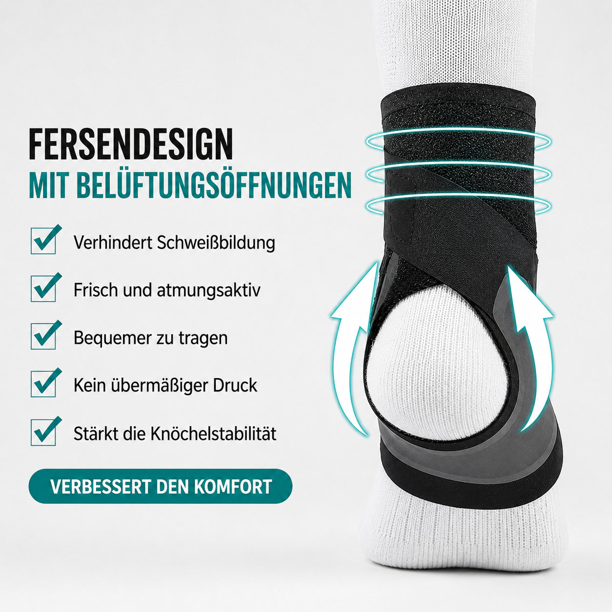 Paar Stützen gegen tägliche Fersenschmerzen